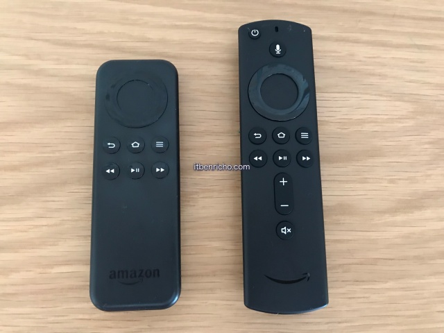 Fire TV Stickリモコン、初代と最新版の比較