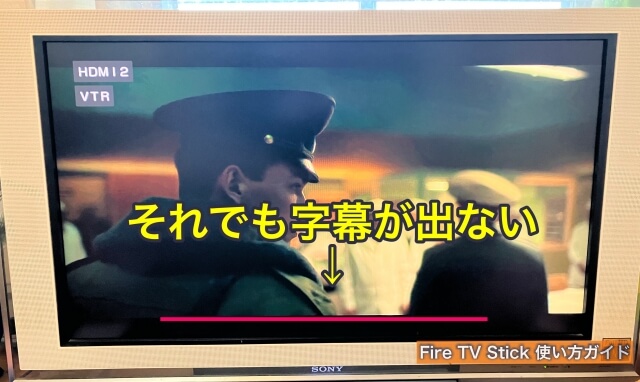 Fire TV Stick字幕表示させているのに字幕が出ない